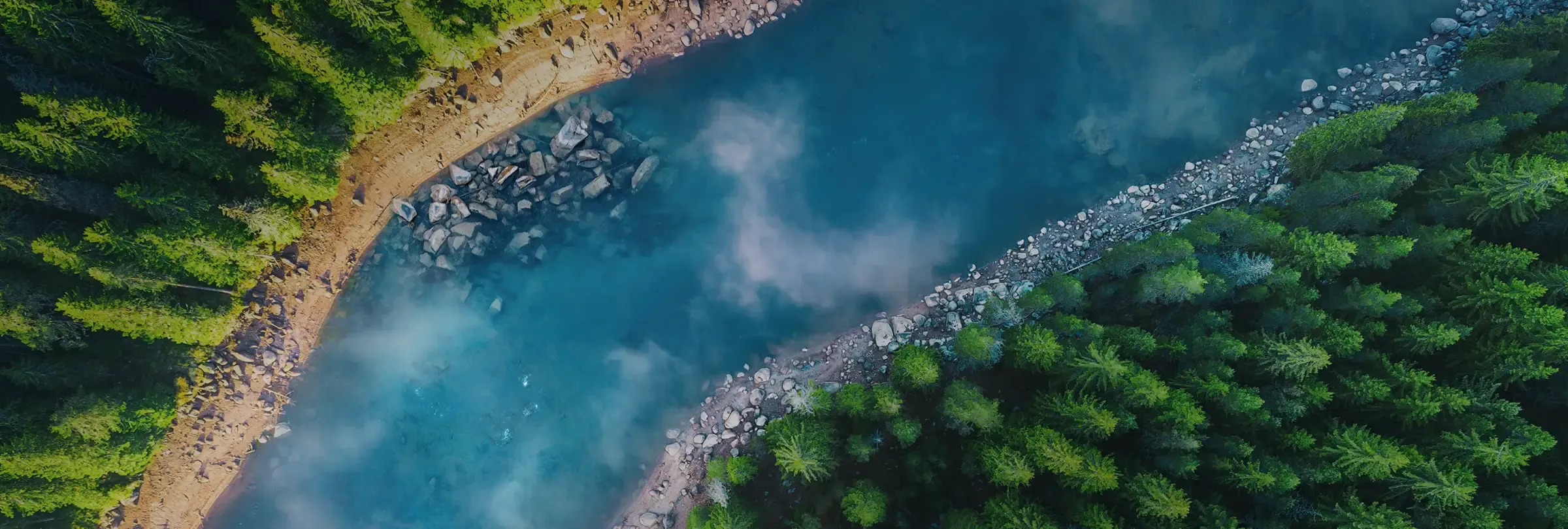 Overview of river and forest