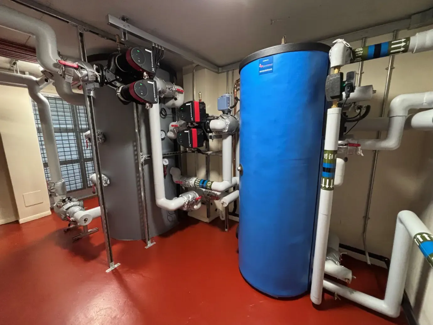 Newly upgraded hot water system