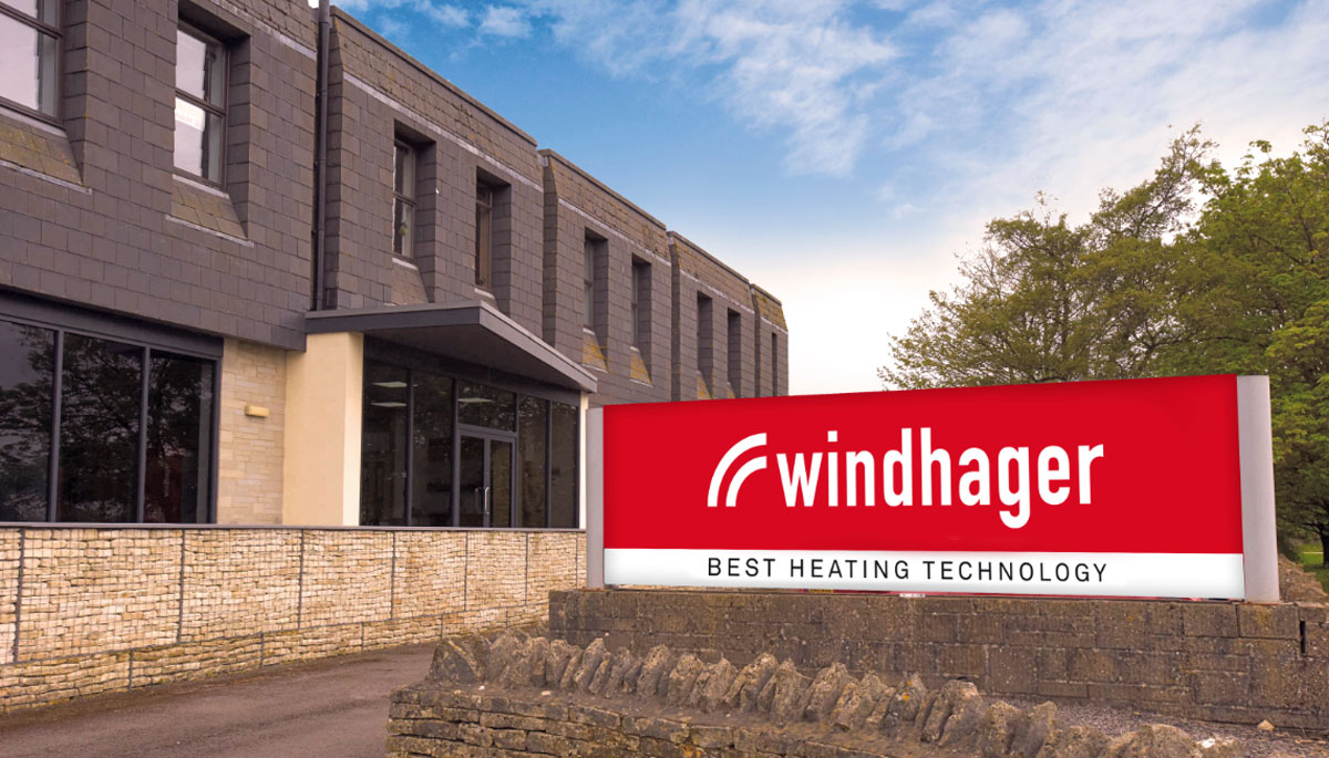 Entrance Sign at Windhager UK's Headquarters