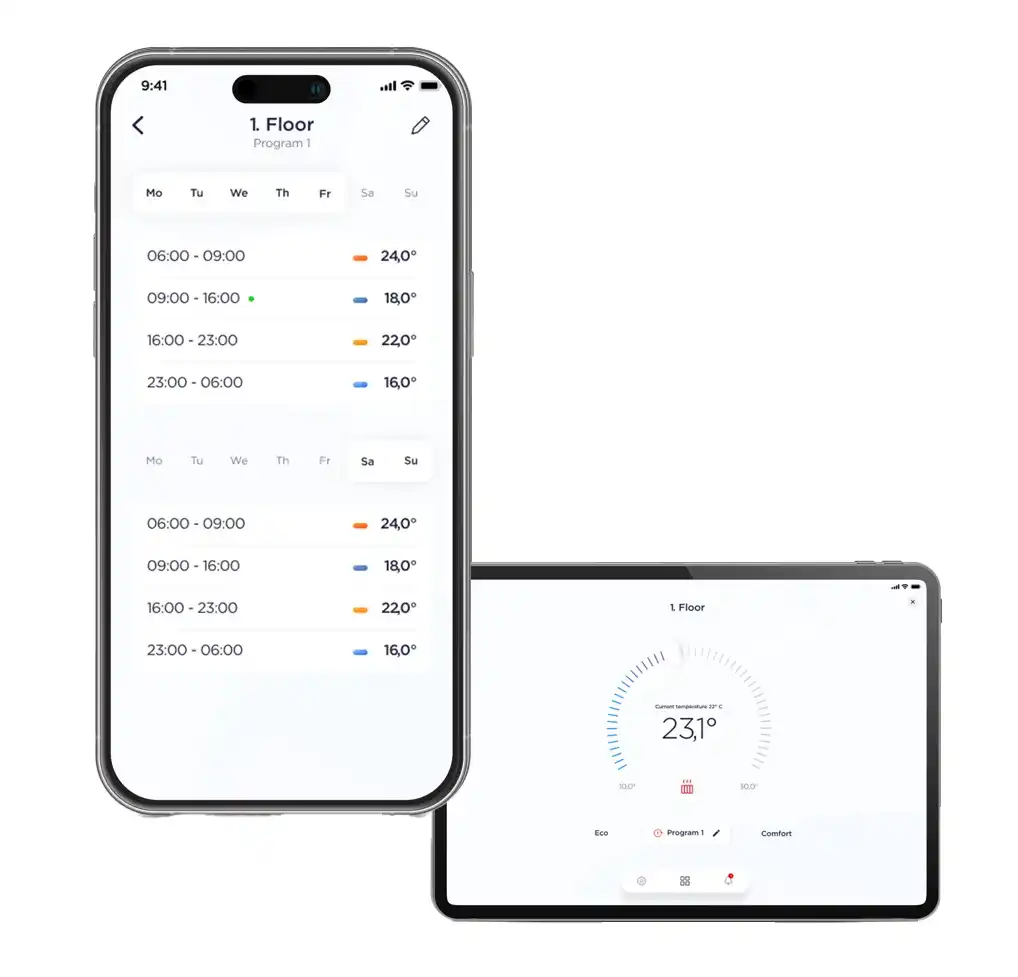 Heating control app